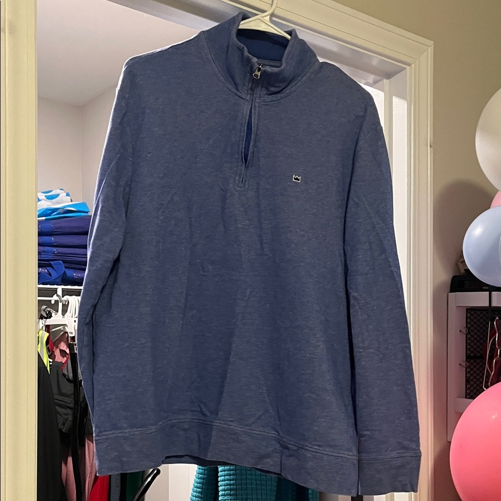 Crown & Ivy Men's Blue Zip-Up Sweater